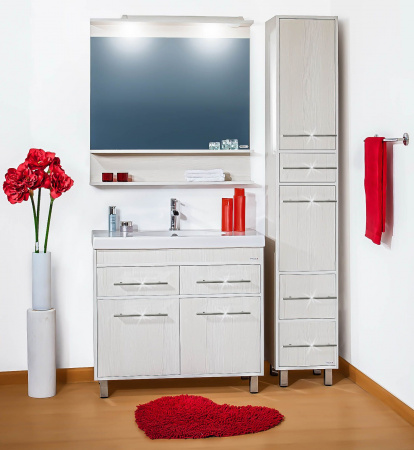 Тумба с раковиной Бриклаер Чили 90 светлая лиственница фото