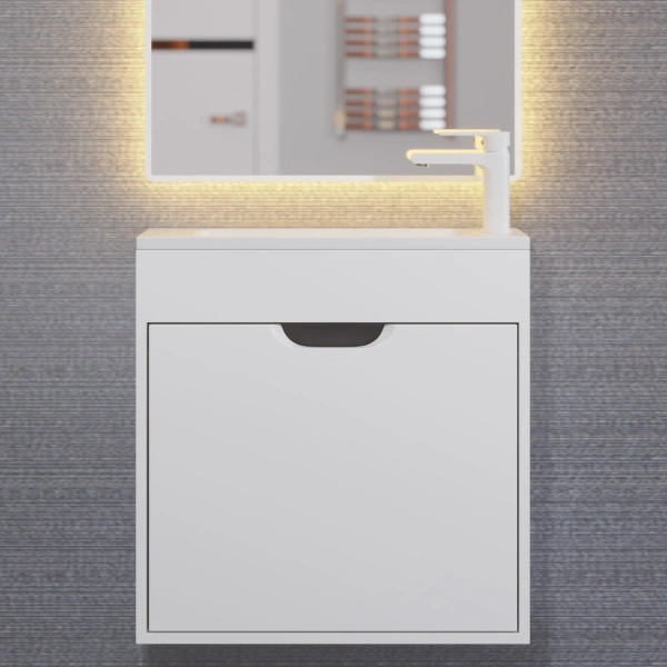 Тумба под раковину Uperwood Modul 60 2930205363 белая/графит фото