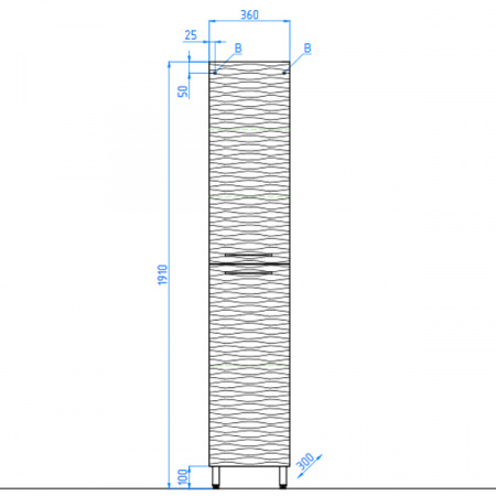 Шкаф-пенал Style Line Ассоль 36 Люкс техноплатина фото