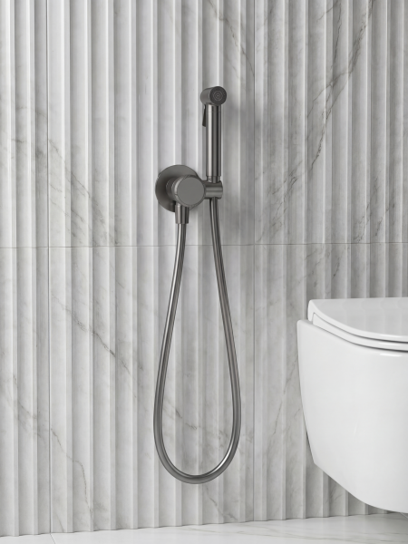 Гигиенический душ со смесителем AltroBagno Рикко (Ricco) ALTROBAGNORicco060132GM оружейная сталь фото