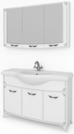 Зеркало-шкаф Kaksa Классик-Д 004306 120 см серебро фото