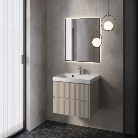 Тумба под раковину Aquame S1 AQM900160BG 60 см, бежевая фото