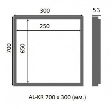 Сантехнический люк под плитку Люкер AL-KR 70x30 фото