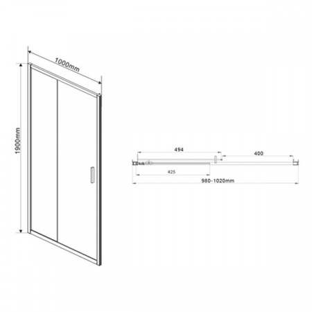 Душевая дверь Vincea Garda VDS-1G100CL фото