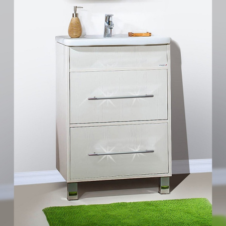 Тумба с раковиной Бриклаер Чили 60 серая лиственница фото