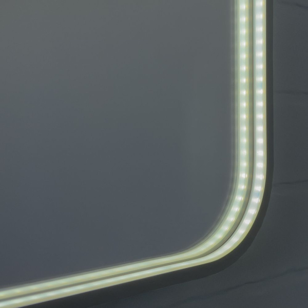 Зеркало с подсветкой LED IC-подсветка холодный свет, сенсорное Comforty Ситара-60 00-00020612 серебрянное матовое фото