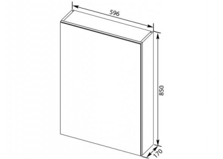 Зеркало-шкаф Aquanet Эвора 60 00182996 фото
