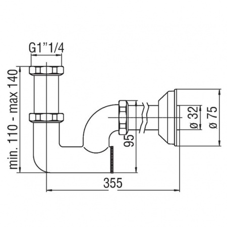 Сифон для раковины Nobili Shower (AV00107/1BR) (бронза) фото