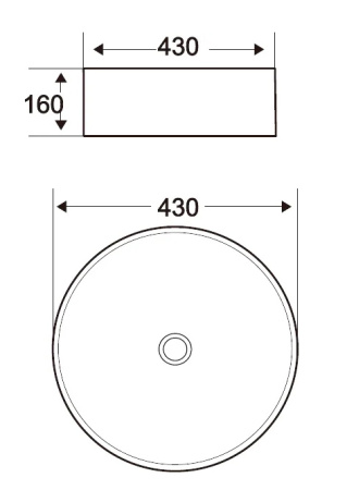 Накладная раковина Esbano Ronda ESRNRONDMB 43x43 черная матовая фото