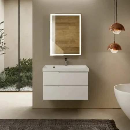 Тумба под раковину Aquame S3 AQM900380WH 80 см, белый глянец фото