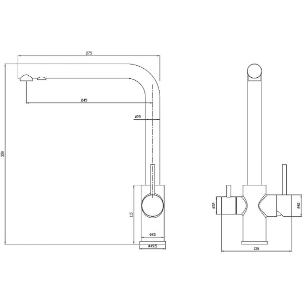 Смеситель для кухни под фильтр Milacio Ultra Bolvir MCU.553.WH белый фото