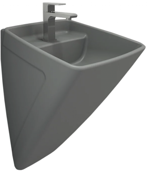 Раковина-моноблок подвесная Bocchi Firenze 1082-006-0126 серая фото