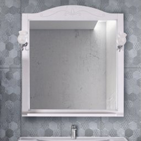 Зеркало ASB-Woodline Салерно 80 9691 белое фото