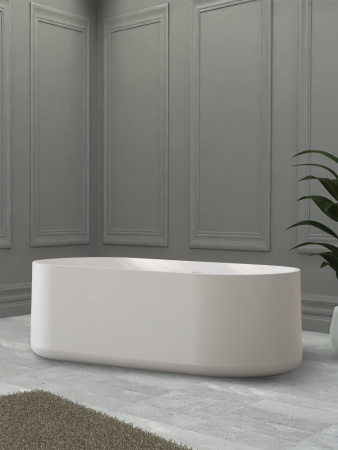 Ванна из искусственого камня Abber Stein AS9607 170x75 белая матовая фото