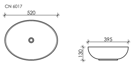 Раковина-чаша Ceramica Nova Element 52 CN6017MW Белая матовая фото