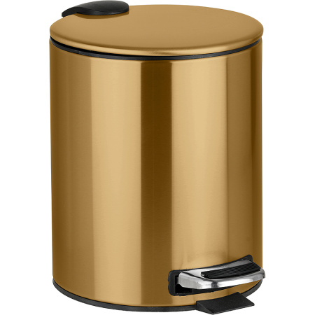 Мусорное ведро для ванной с педалью Bemeta Sablo 160315010 золото матовое фото