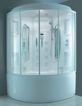 Гидромассажный бокс с паром Am.Pm Bourgeois W65B-150A150WTB 150x150 фото