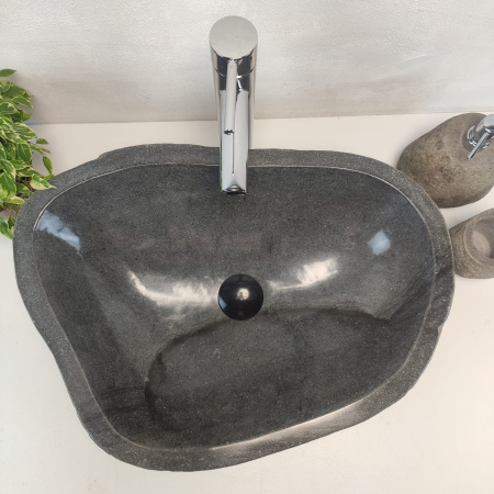 Накладная раковина из речного камня RS0931 (56*40*15) фото