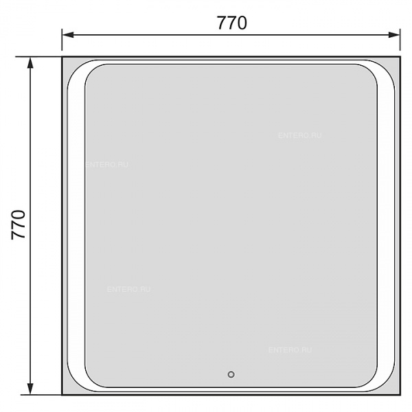 Зеркало с подсветкой Jorno Modul Mоl.02.77/W 77 см фото