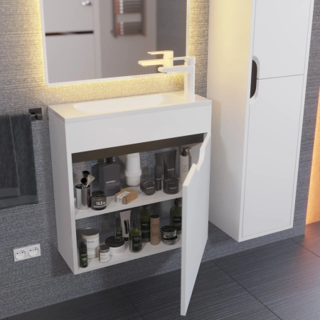 Тумба под раковину Uperwood Modul 60 2930205363 белая/графит фото