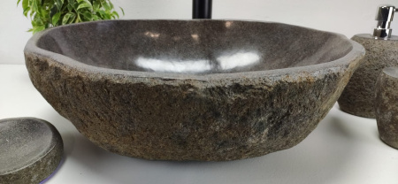 Накладная раковина из речного камня RS0869 (50*37*15) фото