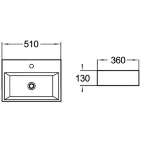 Накладная раковина SantiLine SL-1006 51x36 фото