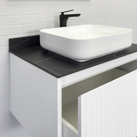 Тумба с раковиной и столешницей Comforty Марсель-75 00-00013395 фото