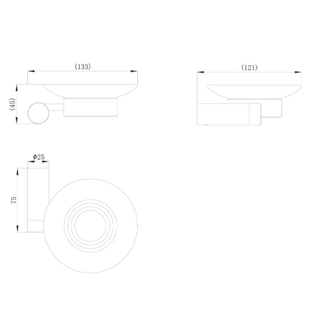 Мыльница Raiber Premium Graceful RP-80008 хром фото