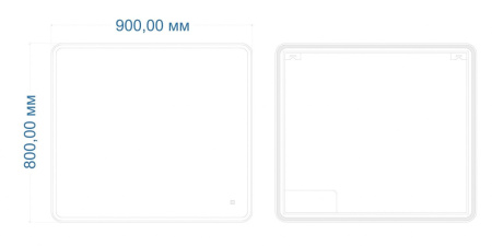 Зеркало с подсветкой Art&Max Parma AM-Par-900-800-DS-F 90x80 фото