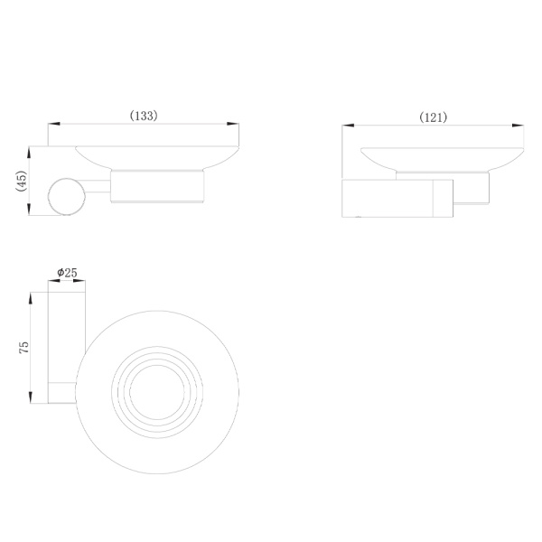 Мыльница Raiber Premium Graceful RP-80008 хром фото