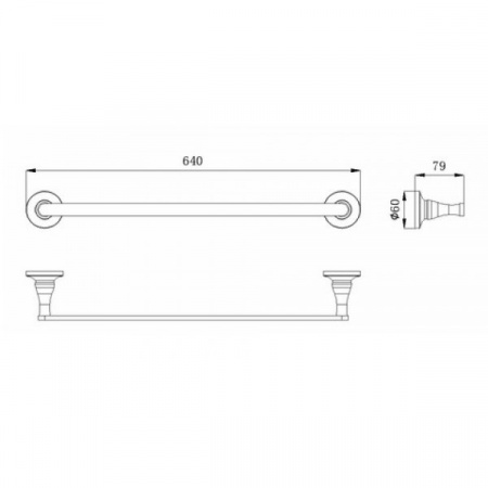 Полотенцедержатель Rush Corsica CO42531 60 см фото