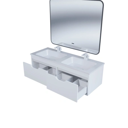 Тумба под двойную раковину Uperwood Modul 120 TModul120W белая фото