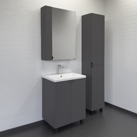 Тумба с раковиной Comforty Лима 60Н 00-00019240 антрацит фото