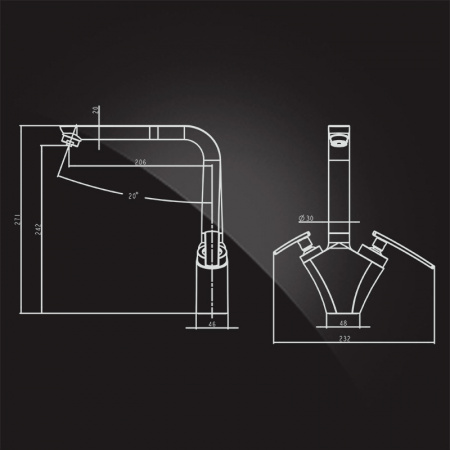 Смеситель для кухни кухни с фильтром для воды Elghansa Kitche Pure Water 56A5981-Champagne фото