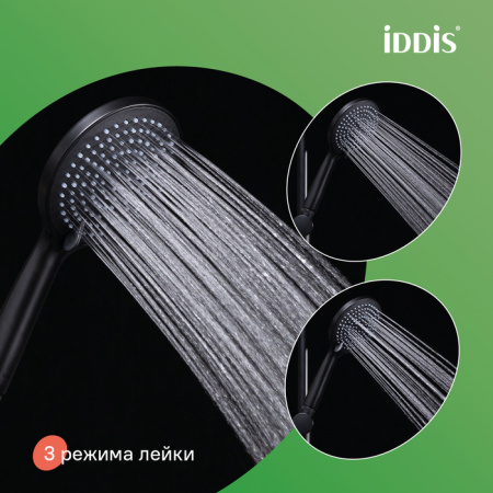 Душевая система Iddis Aiger AIGBL3Fi06 черная матовая фото