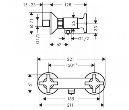 Смеситель для душа Hansgrohe Logis 71260000 фото