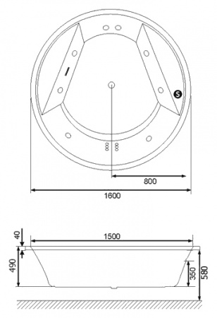 Акриловая ванна Excellent Great Arc 160x160 WAEX.GRE16WH фото