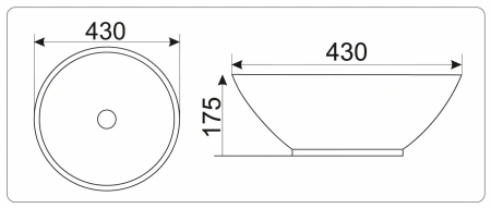 Накладная раковина GID 9003А 43х43 фото