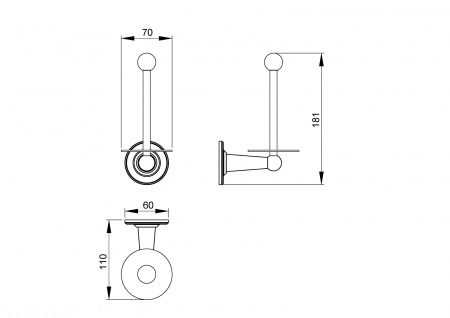 Держатель для туалетной бумаги Timo Nelson 150044/00 фото