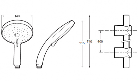Душевой гарнитур Jacob Delafon Citrus E12980-CP фото