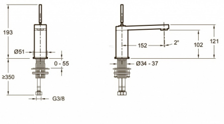 Смеситель для раковины Jacob Delafon Composed E73158-ND-CP фото