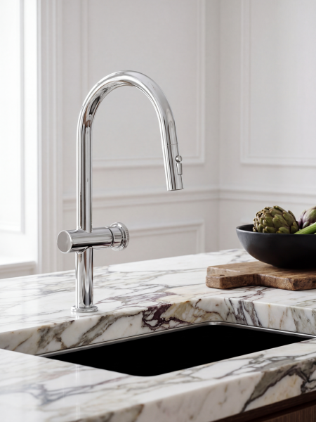 Смеситель для кухни с выдвижной лейкой AltroBagno Рикко (Ricco) ALTROBAGNORicco050207Cr хром фото
