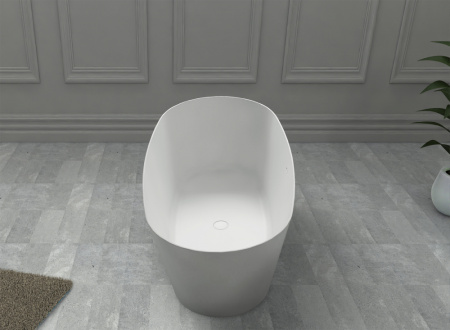 Ванна из искусственого камня Abber Stein AS9606 160x80 белая матовая фото