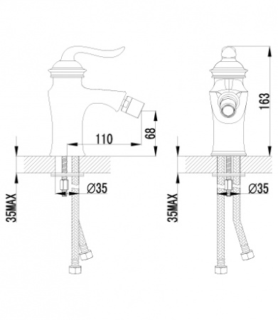 Смеситель для биде Lemark Brava LM4708G фото