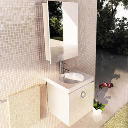 Зеркало-шкаф Comforty Диана-50 белый глянец фото