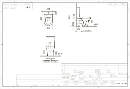 Унитаз компакт Vitra Zentrum 9012B003-7202 с бачком и сиденьем Микролифт фото