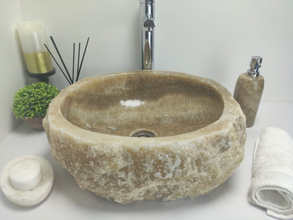 Накладная раковина из оникса Erozy Sunset EO-00422 (43*40*15см) фото