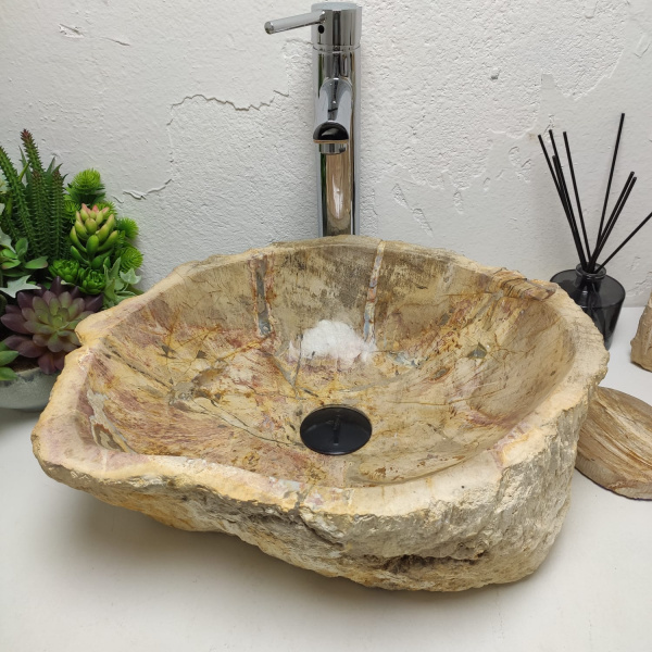 Накладная раковина из окаменелого дерева Fossil Basin OD-01312 (44*36*15) фото