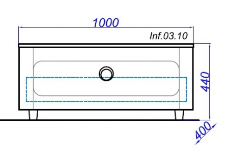 Тумба напольная Aqwella 5 Stars Infinity 100 Inf.03.10 фото