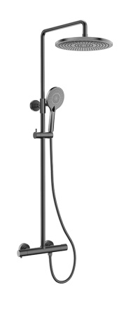 Душевая система с термостатом Kaiser Serio 05577-15 воронёная сталь фото
